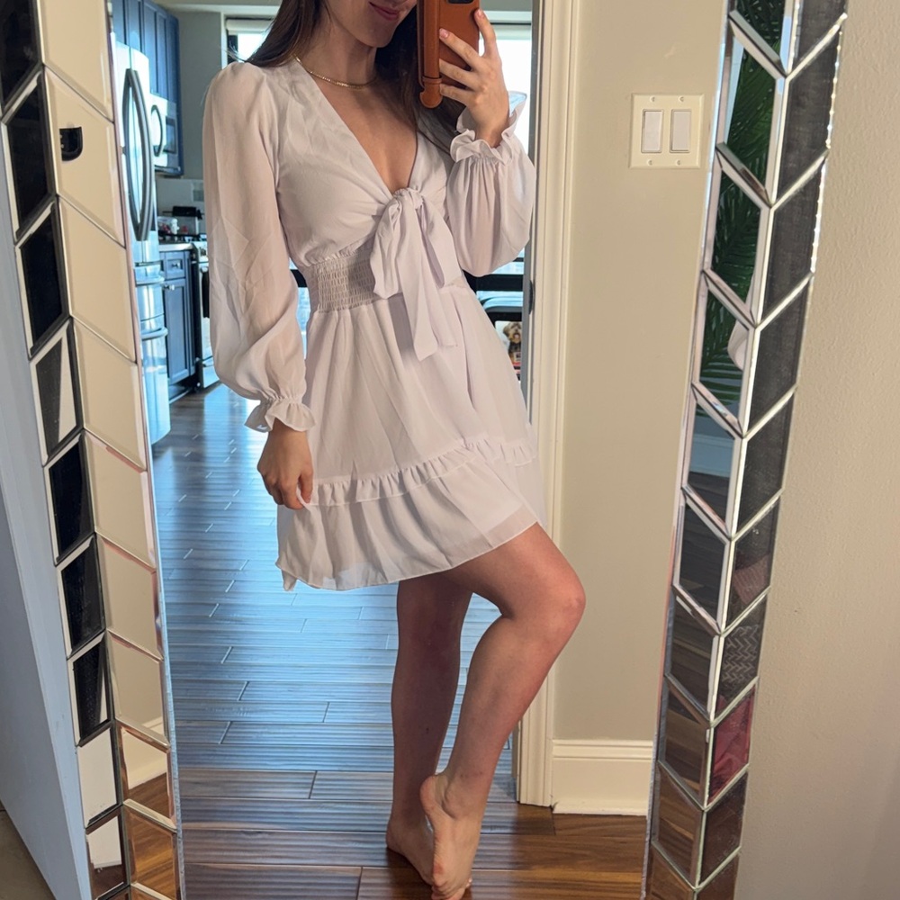 White Wrap Dress Small